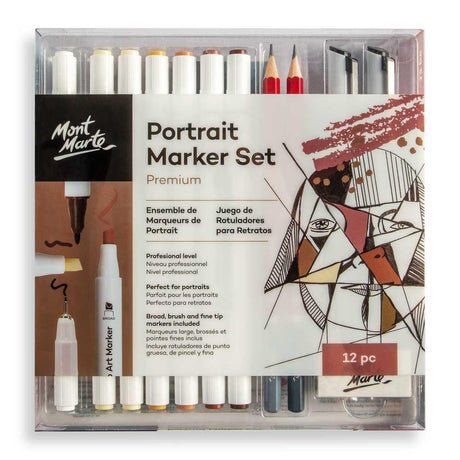 Portrait Alcohol Marker Set 12pc - Mont Marte - Glowish