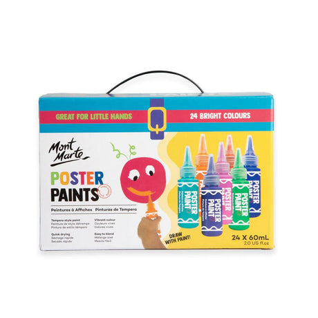 Poster Paint Set 24pc x 60ml - Mont Marte - Glowish