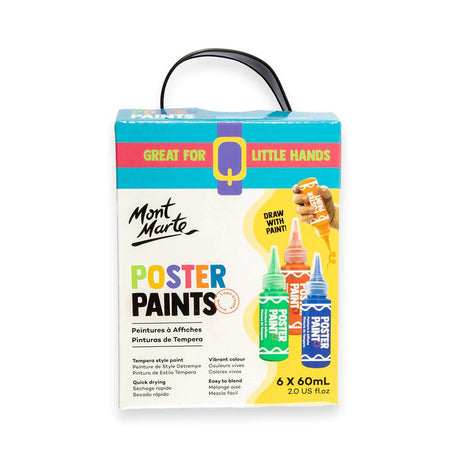 Poster Paint Set 6pc x 60ml - Mont Marte - Glowish