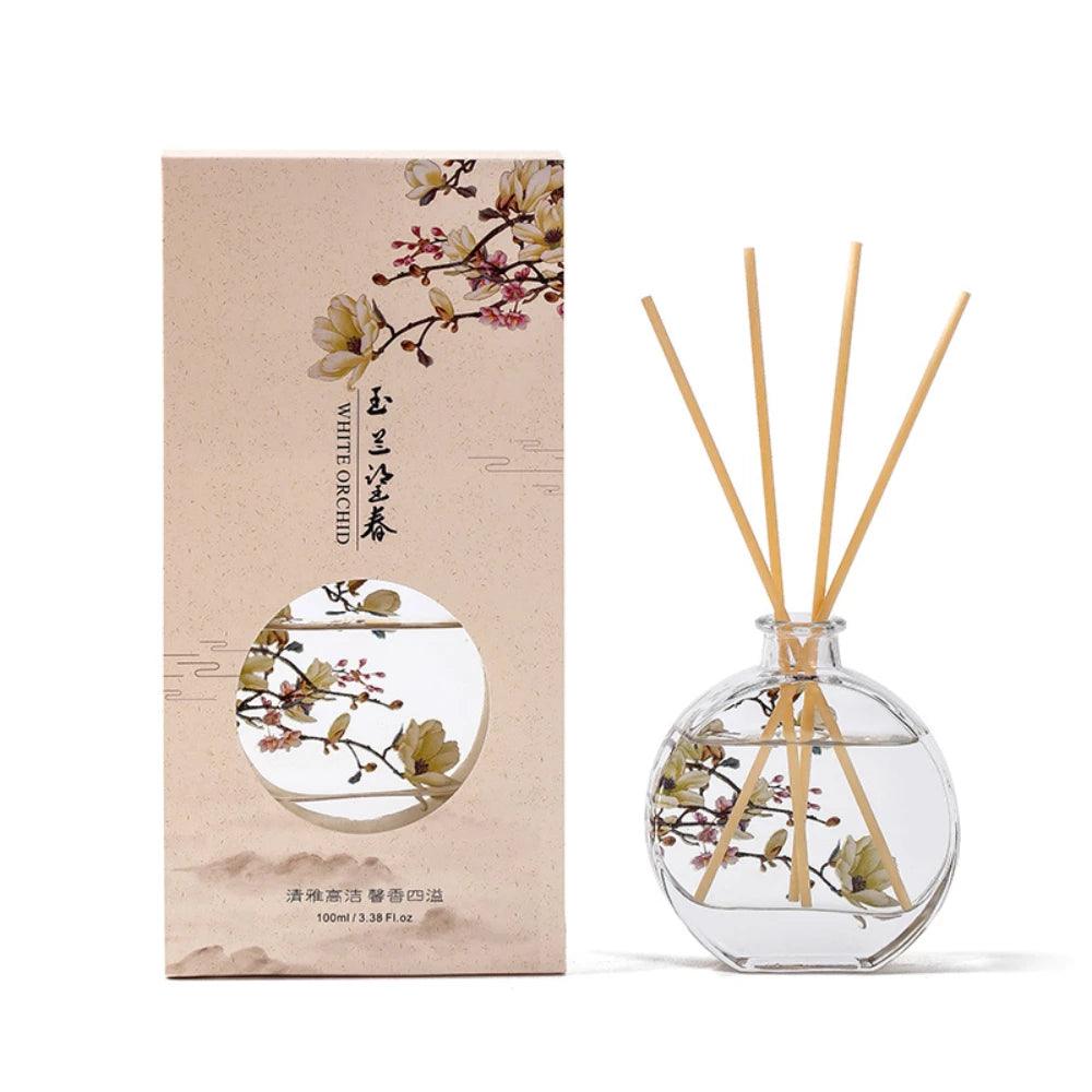 Round Glass Decorative Reed Diffuser Air Freshener 100ml - Glowish