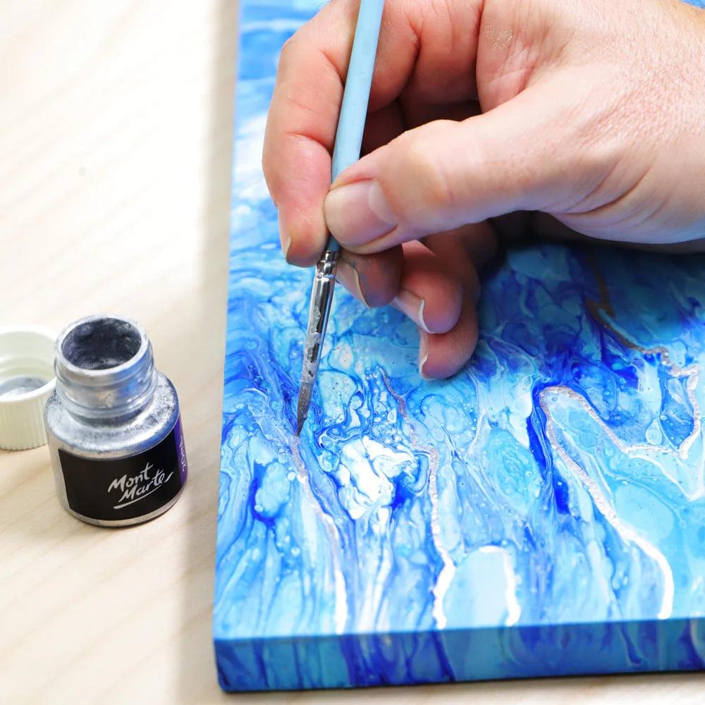Silver Foil Paint Premium 20ml - Mont Marte - Glowish