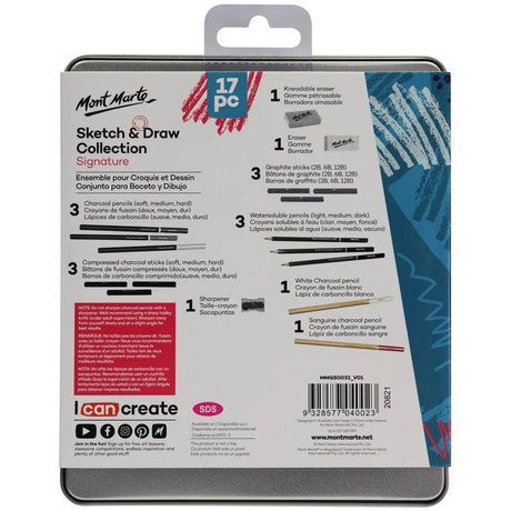 Sketch & Draw Collection 17pc - Mont Marte - Glowish