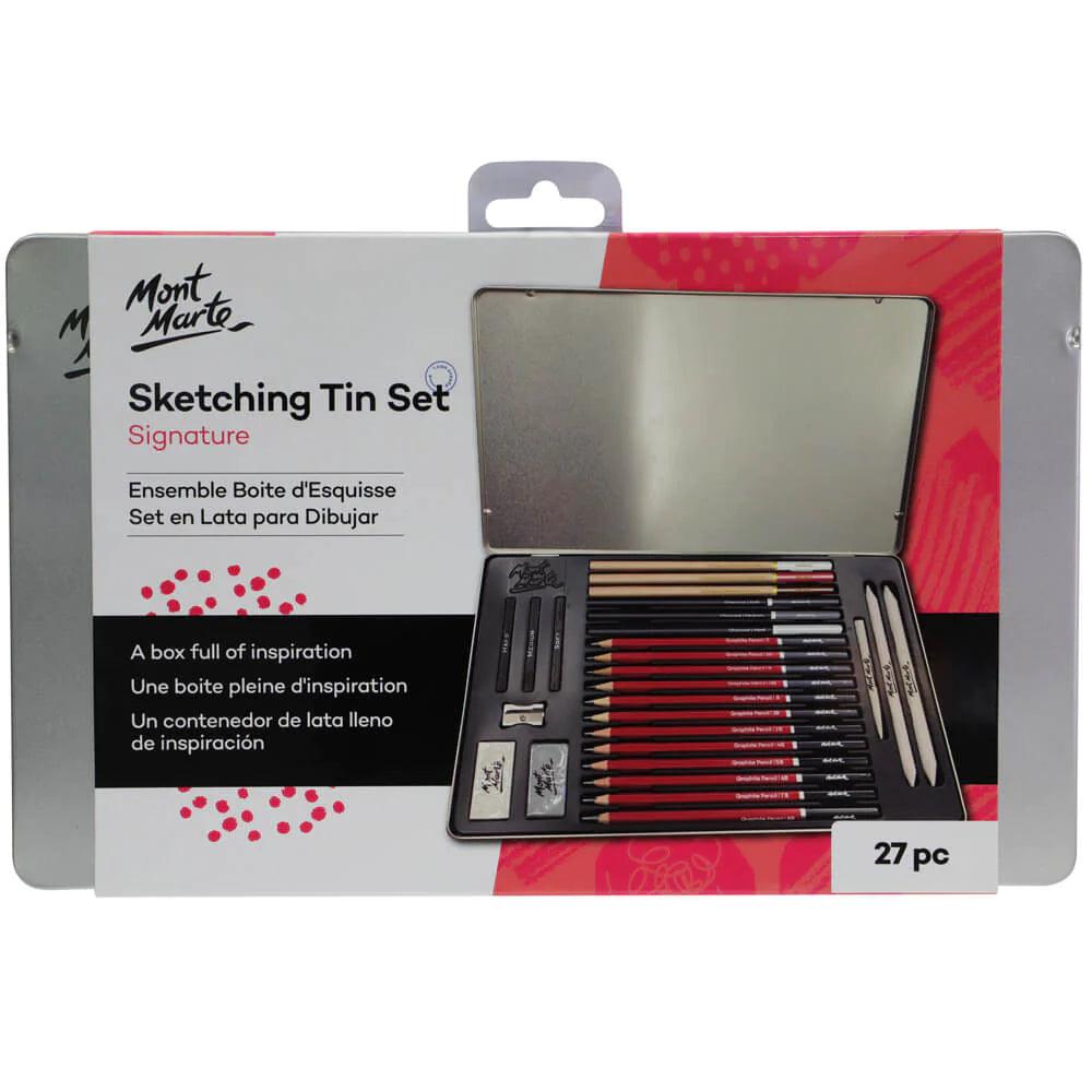 Sketching Tin Set 27pcs10.10 - Mont Marte - Glowish