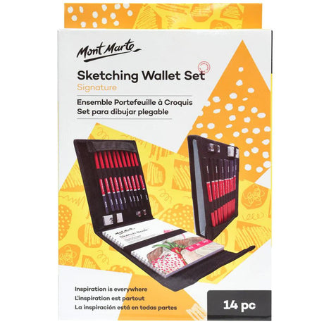 Sketching Wallet Set 14pc - Mont Marte - Glowish