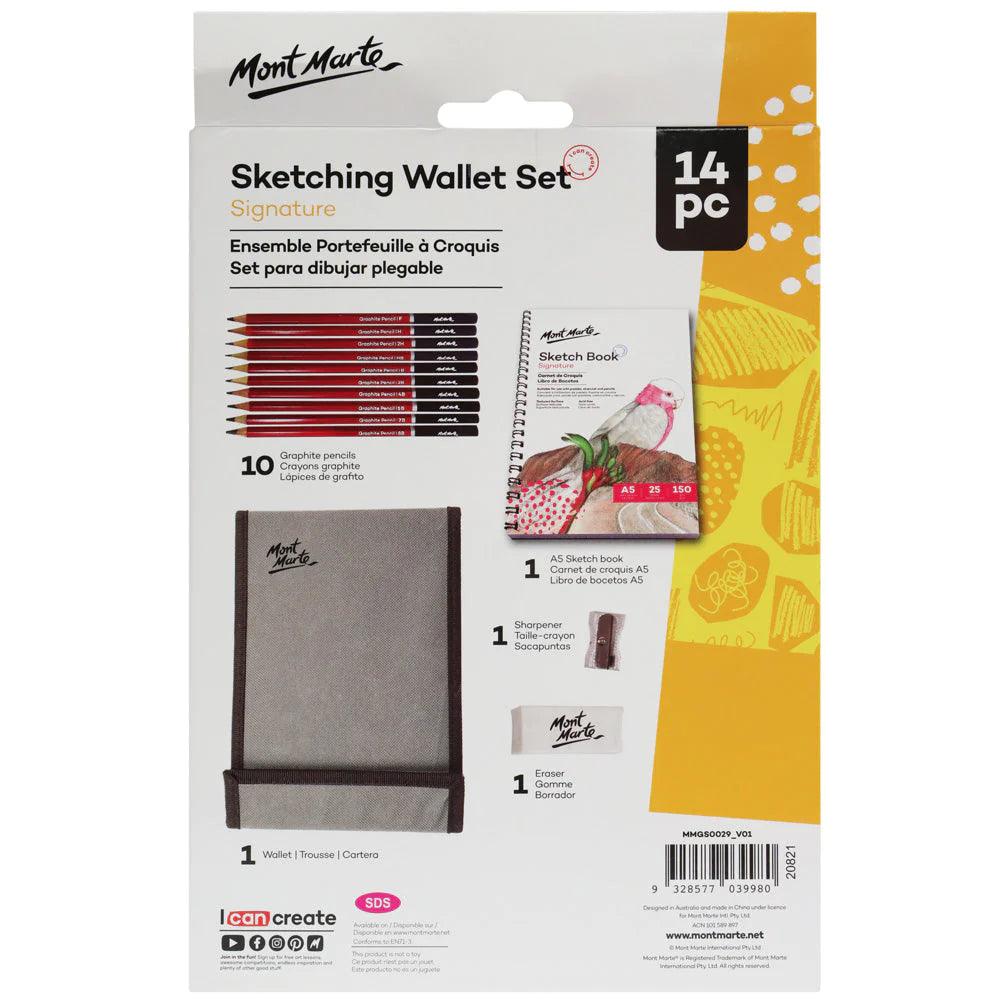 Sketching Wallet Set 14pc - Mont Marte - Glowish