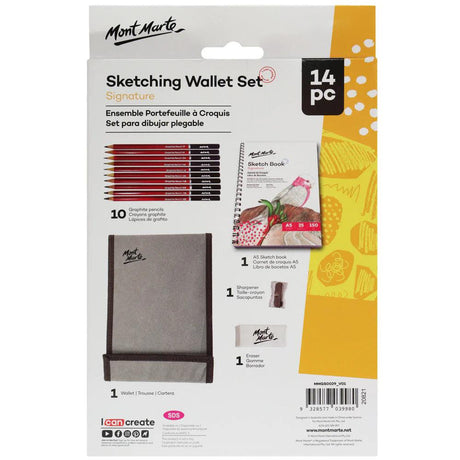 Sketching Wallet Set 14pc - Mont Marte - Glowish