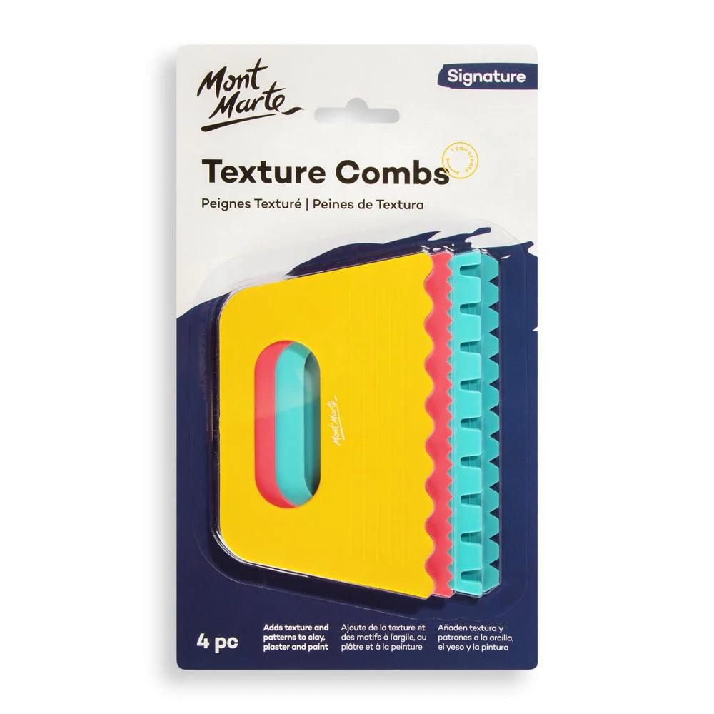 Texture Combs Signature 4pc Mont Marte - Glowish