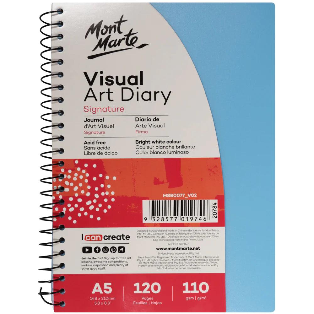 Visual Art Diary Signature A5 120 Pages 110gsm - Mont Marte - Glowish