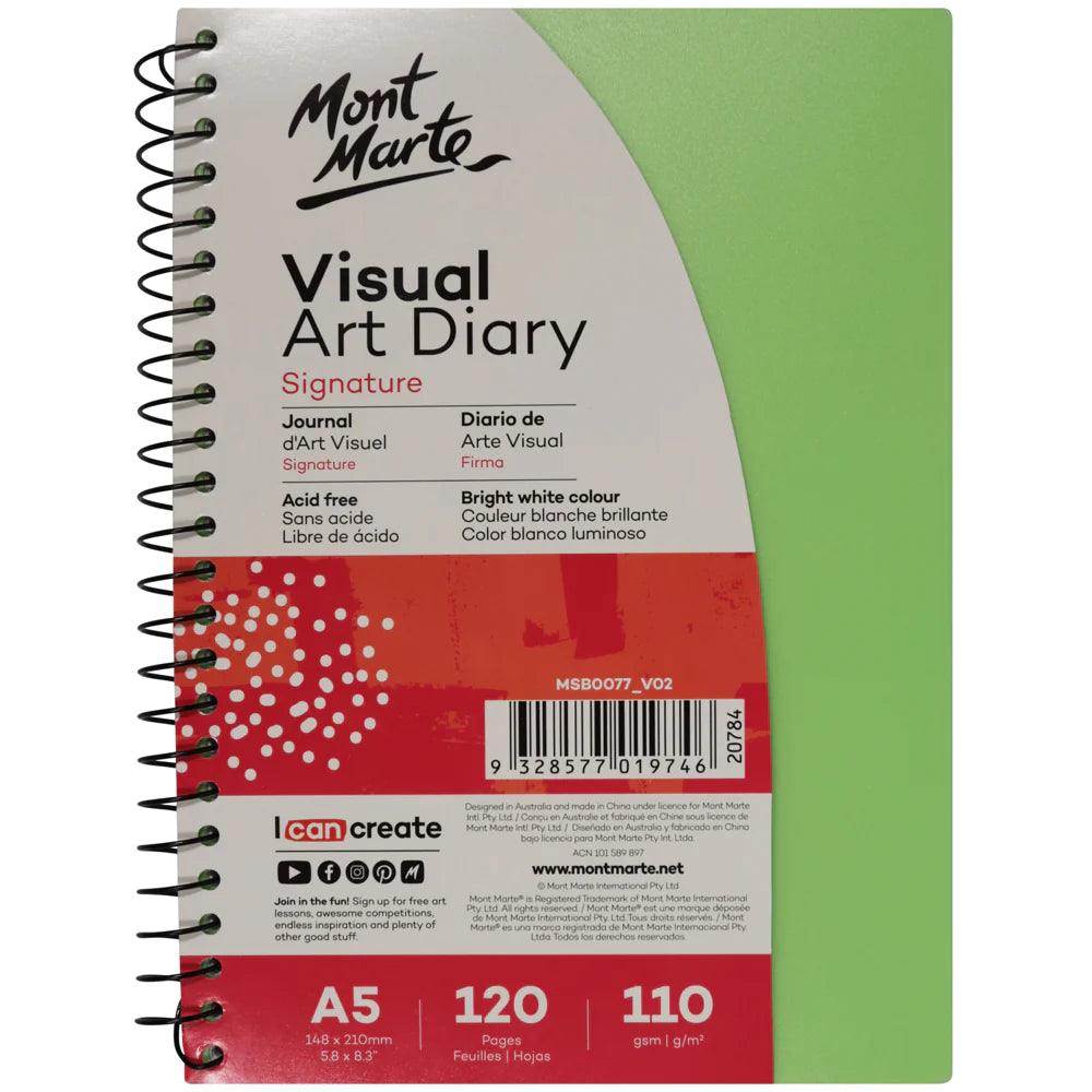 Visual Art Diary Signature A5 120 Pages 110gsm - Mont Marte - Glowish