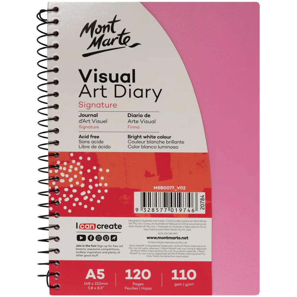 Visual Art Diary Signature A5 120 Pages 110gsm - Mont Marte - Glowish