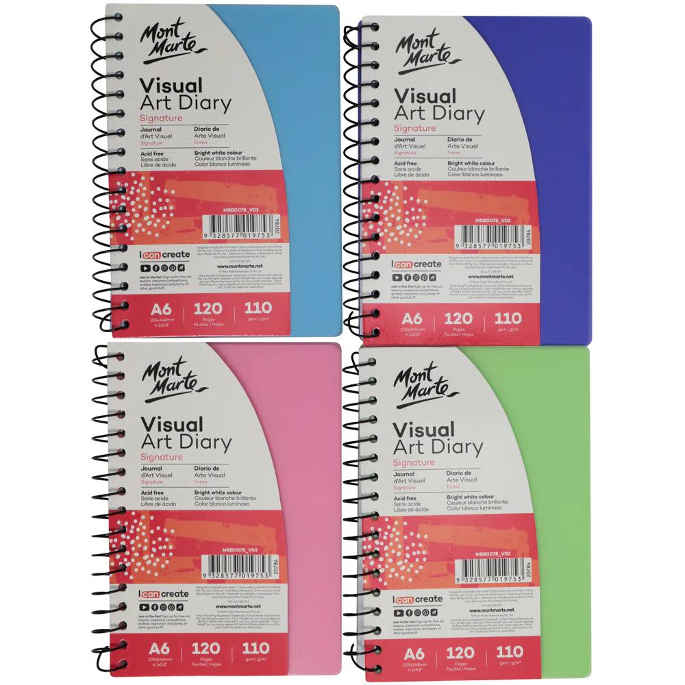 Visual Art Diary Signature A6 120 Pages 110gsm - Mont Marte - Glowish