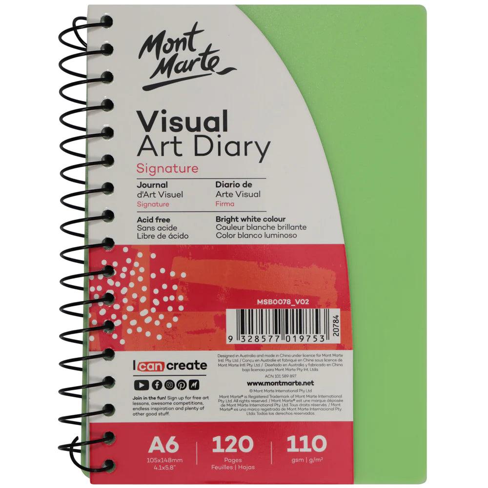 Visual Art Diary Signature A6 120 Pages 110gsm - Mont Marte - Glowish