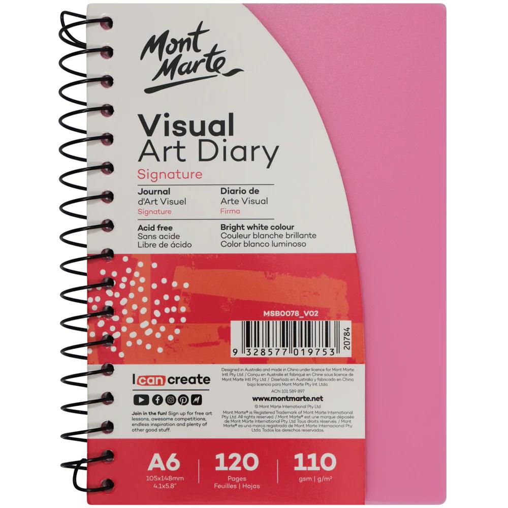 Visual Art Diary Signature A6 120 Pages 110gsm - Mont Marte - Glowish