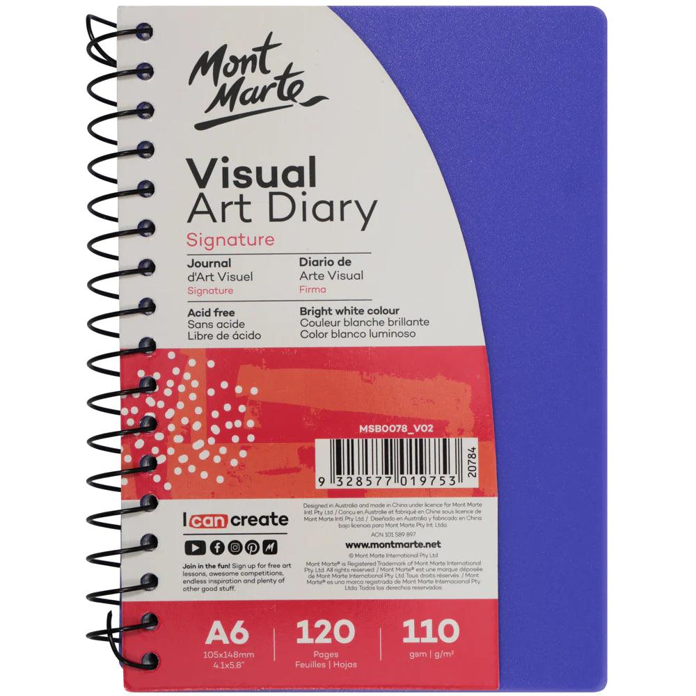 Visual Art Diary Signature A6 120 Pages 110gsm - Mont Marte - Glowish