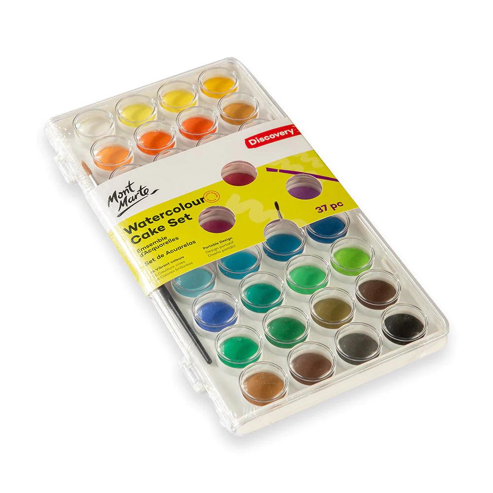 Watercolour Cake Set Discovery 37pc - Mont Marte - Glowish