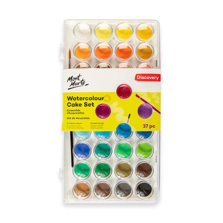 Watercolour Cake Set Discovery 37pc - Mont Marte - Glowish