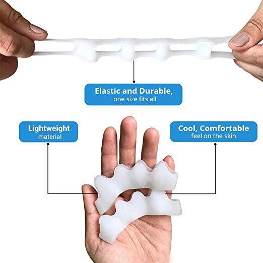 1 pair Toe Corrector/Separator (White) - Glowish