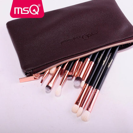 12 Pcs Rose Gold Eye shadow Makeup Brushes Set - Glowish