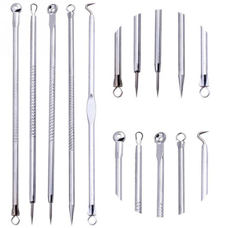 5pcs Acne Blackhead Remover Pimple Comedone Extractor Kit - Glowish