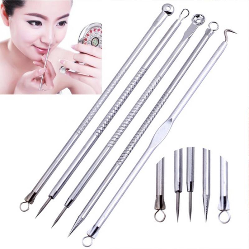 5pcs Acne Blackhead Remover Pimple Comedone Extractor Kit - Glowish