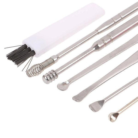 7Pcs/set Stainless Steel Ear Wax Remover Ear Cleaning Tool - Glowish