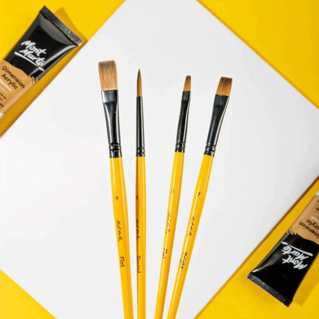 Acrylic Brushes Signature 4pc - Mont Marte - BMHS0011 - Glowish