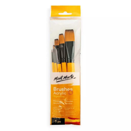 Acrylic Brushes Signature 5pc - Mont Marte - Glowish