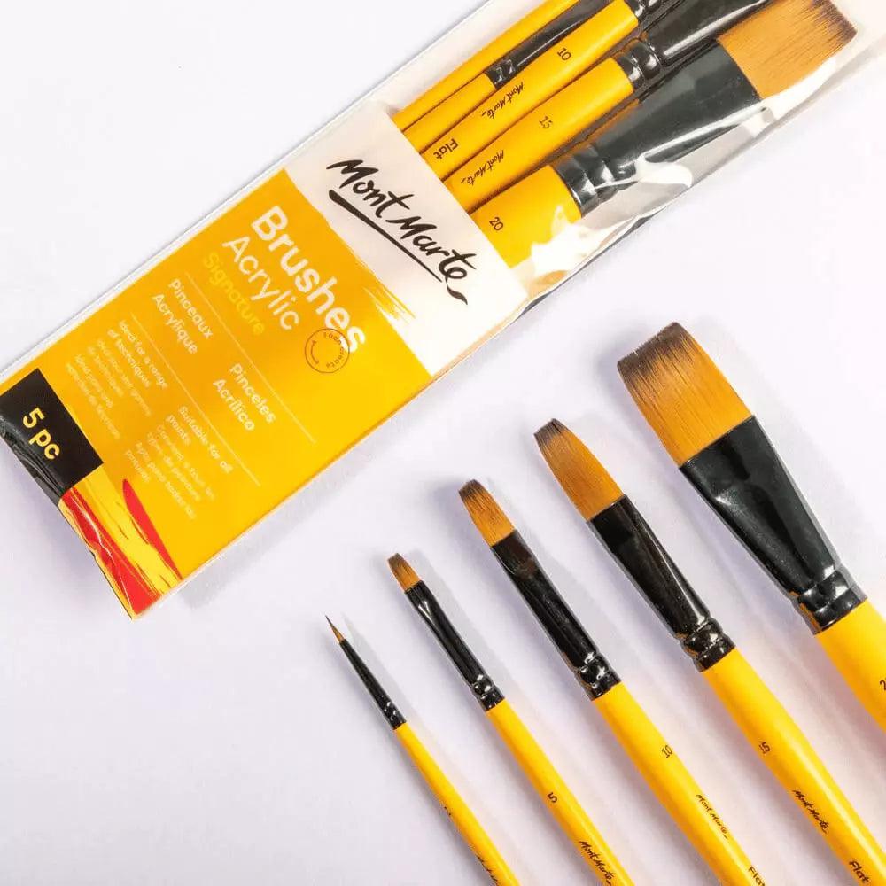 Acrylic Brushes Signature 5pc - Mont Marte - Glowish