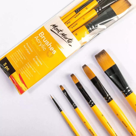 Acrylic Brushes Signature 5pc - Mont Marte - Glowish