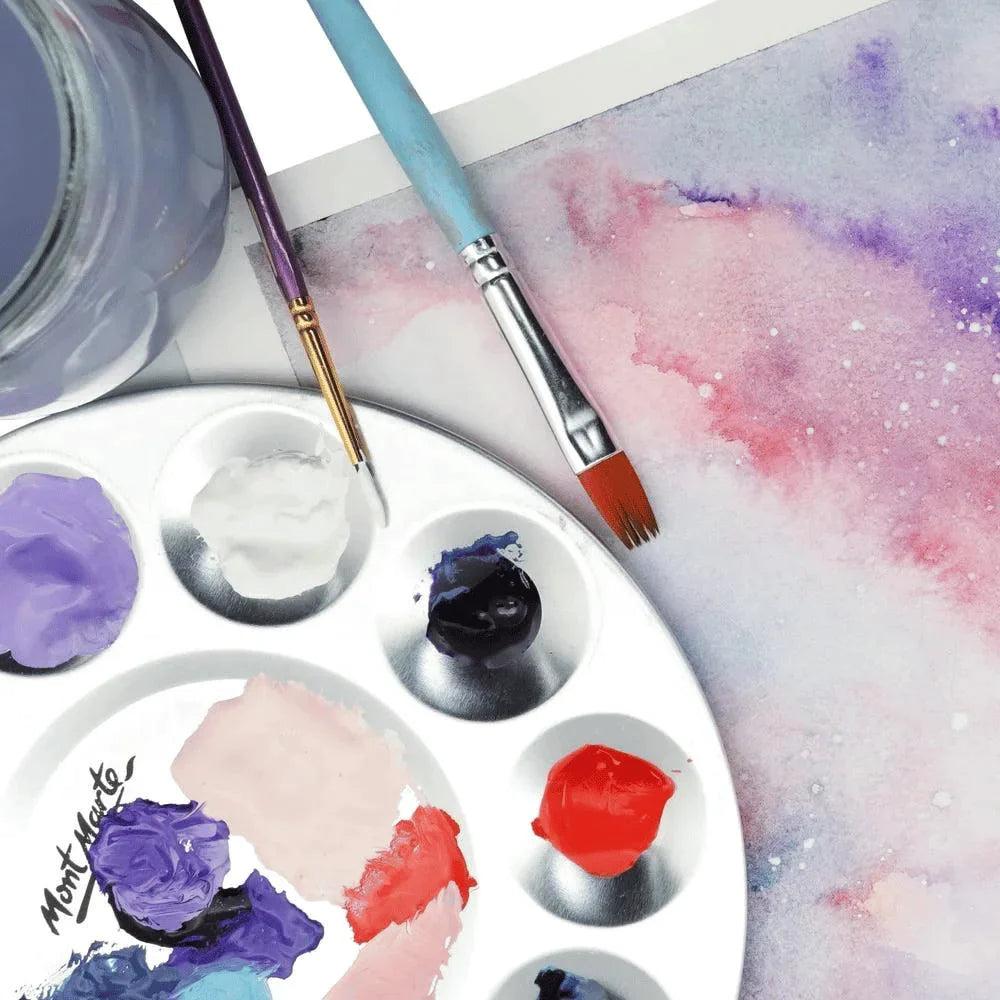 Aluminium Round Palette Signature 10 Well - Mont Marte - Glowish