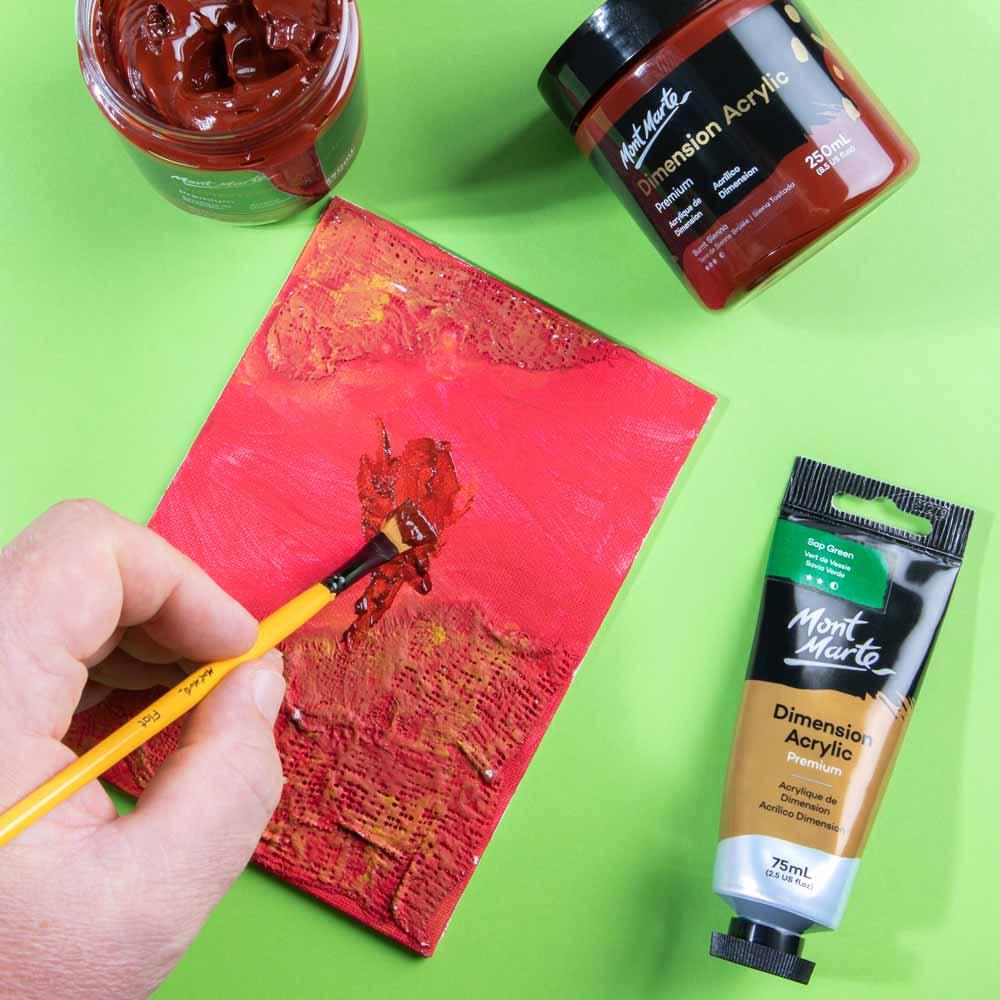 Dimension Acrylic Paint 250ml Pot - Burnt Sienna - Mont Marte - Glowish