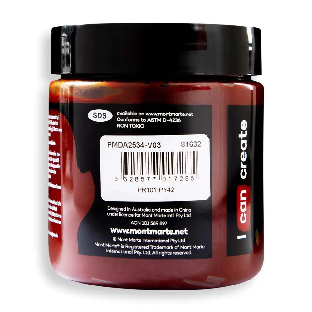 Dimension Acrylic Paint 250ml Pot - Burnt Sienna - Mont Marte - Glowish