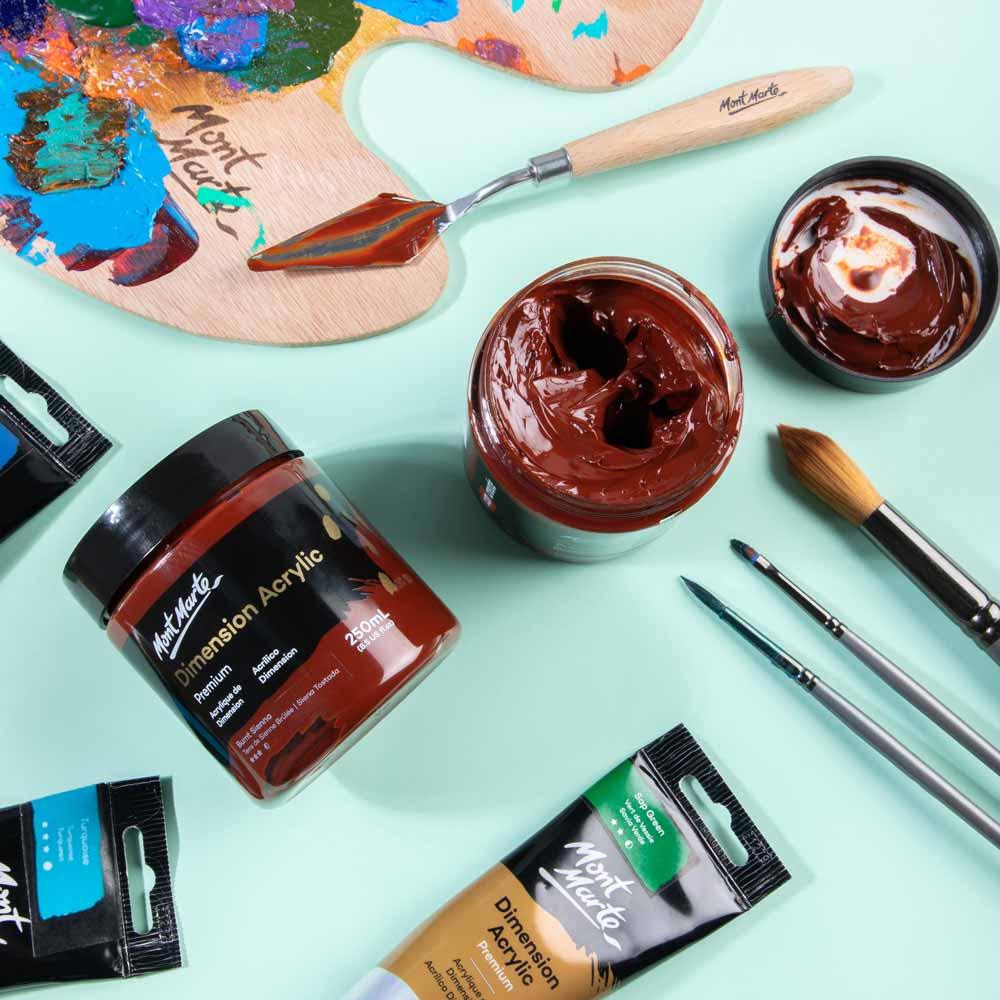 Dimension Acrylic Paint 250ml Pot - Burnt Sienna - Mont Marte - Glowish
