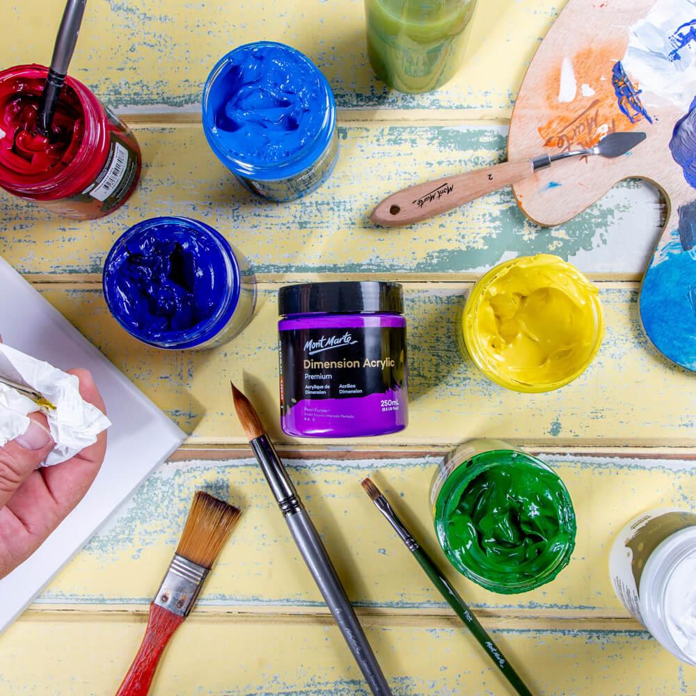 Dimension Acrylic Paint 250ml Pot - Cream - Mont Marte - Glowish