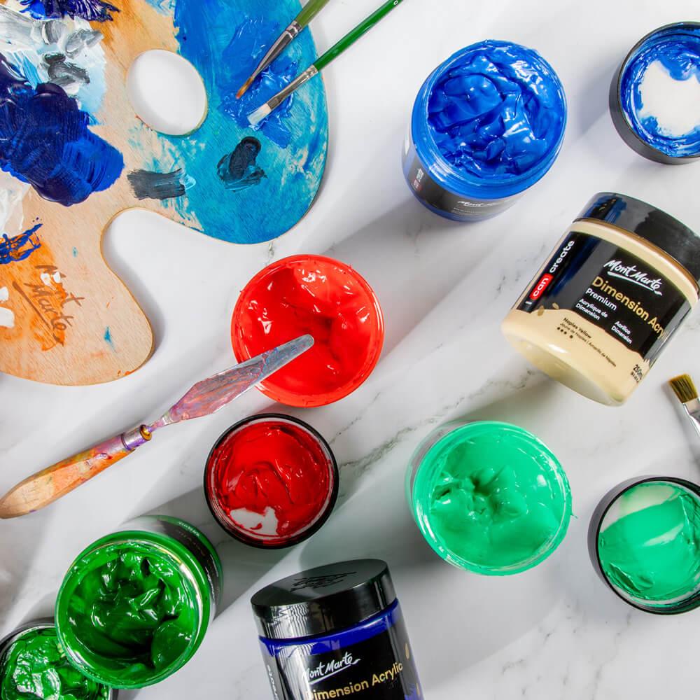 Dimension Acrylic Paint 250ml Pot - Cream - Mont Marte - Glowish