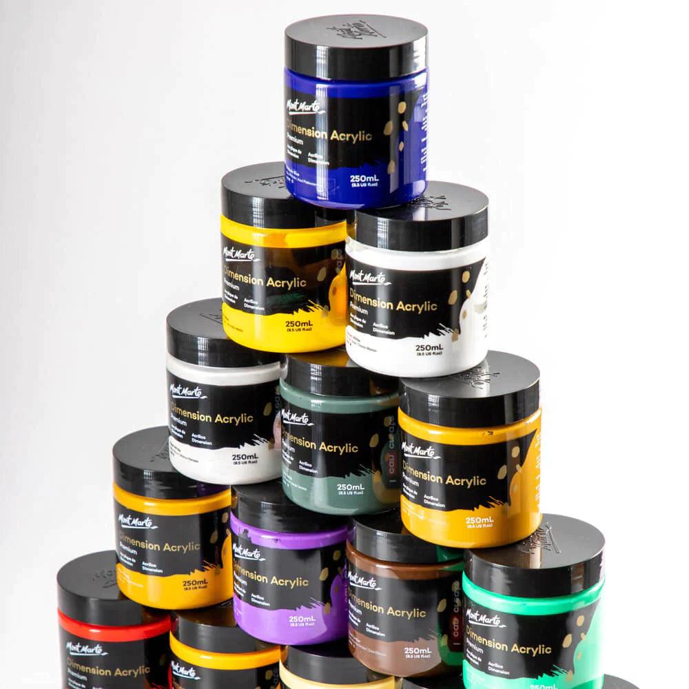 Dimension Acrylic Paint 250ml Pot - Cream - Mont Marte - Glowish