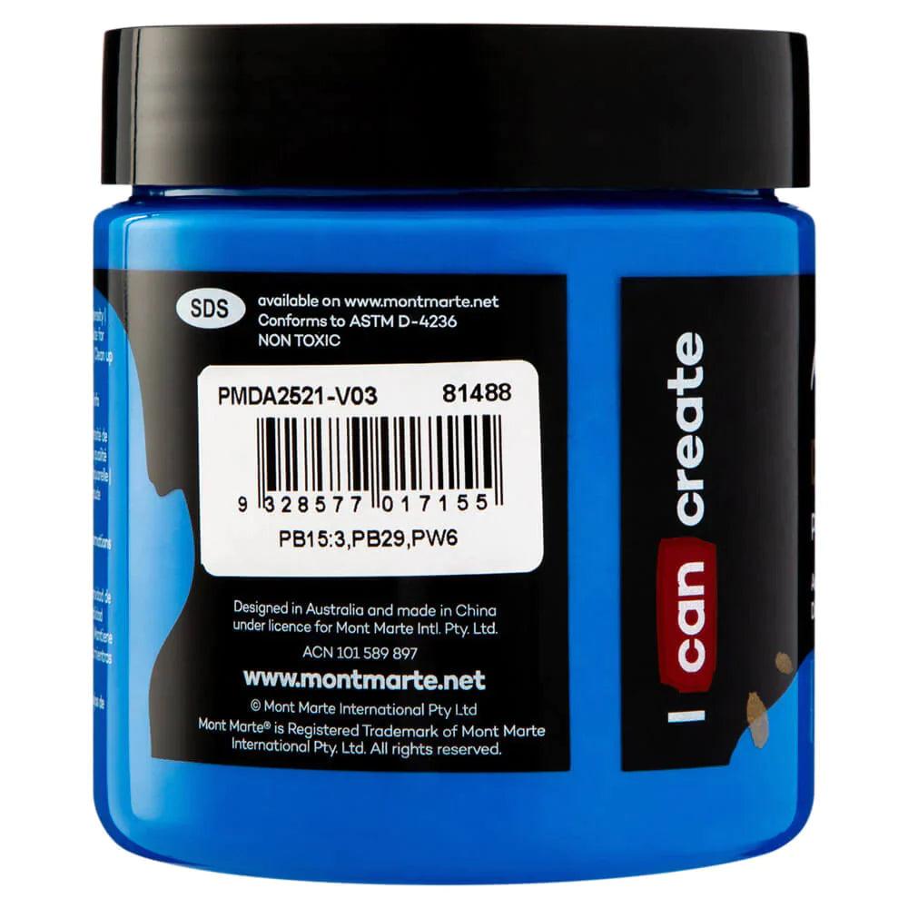 Dimension Acrylic Paint 250ml Pot - Cyan Blue - Mont Marte - Glowish