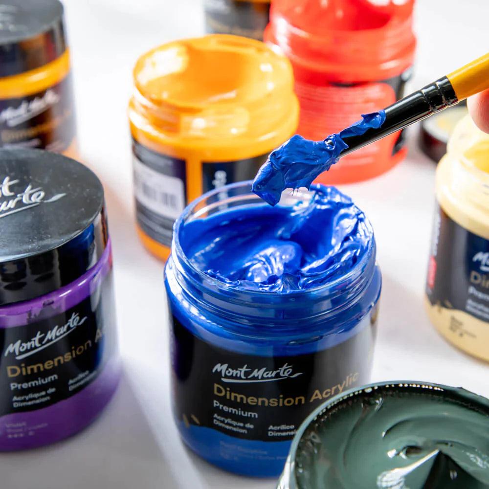 Dimension Acrylic Paint 250ml Pot - Cyan Blue - Mont Marte - Glowish