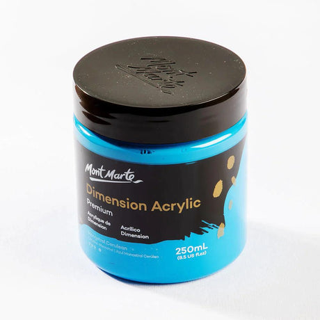 Dimension Acrylic Paint 250ml Pot - Monastral Cerulean - Mont Marte - Glowish