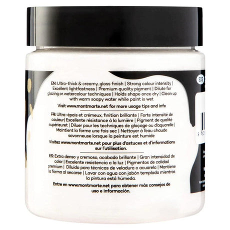 Dimension Acrylic Paint 250ml Pot - Pearl White - Mont Marte - Glowish