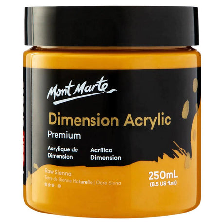 Dimension Acrylic Paint 250ml Pot - Raw Sienna - Mont Marte - Glowish
