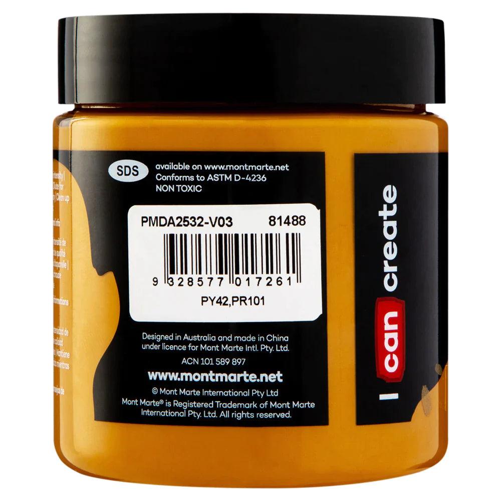 Dimension Acrylic Paint 250ml Pot - Raw Sienna - Mont Marte - Glowish