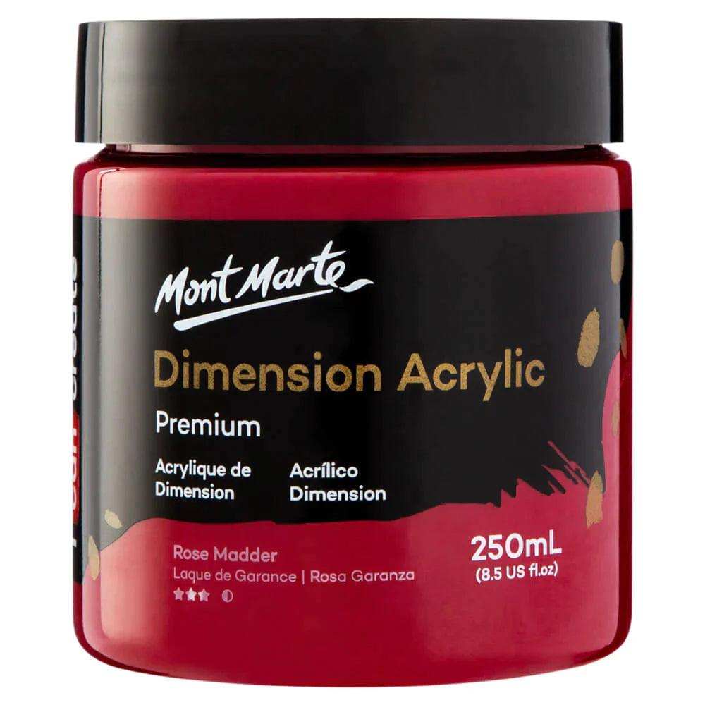 Dimension Acrylic Paint 250ml Pot - Rose Madder - Mont Marte - Glowish