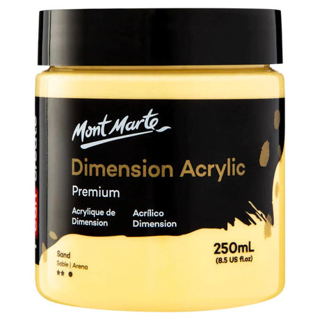 Dimension Acrylic Paint 250ml Pot - Sand - Mont Marte - Glowish