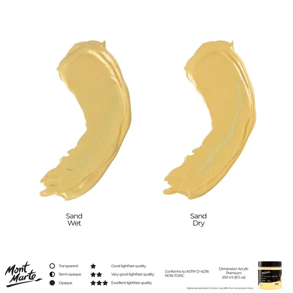 Dimension Acrylic Paint 250ml Pot - Sand - Mont Marte - Glowish