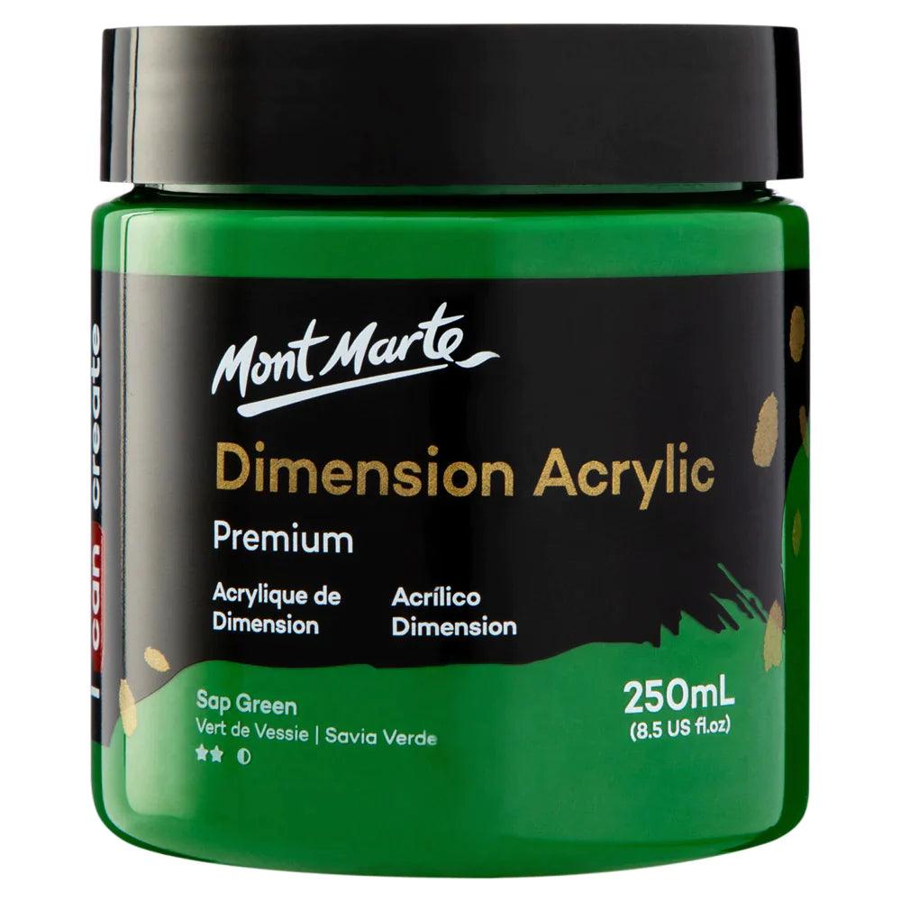 Dimension Acrylic Paint 250ml Pot - Sap Green - Mont Marte - Glowish