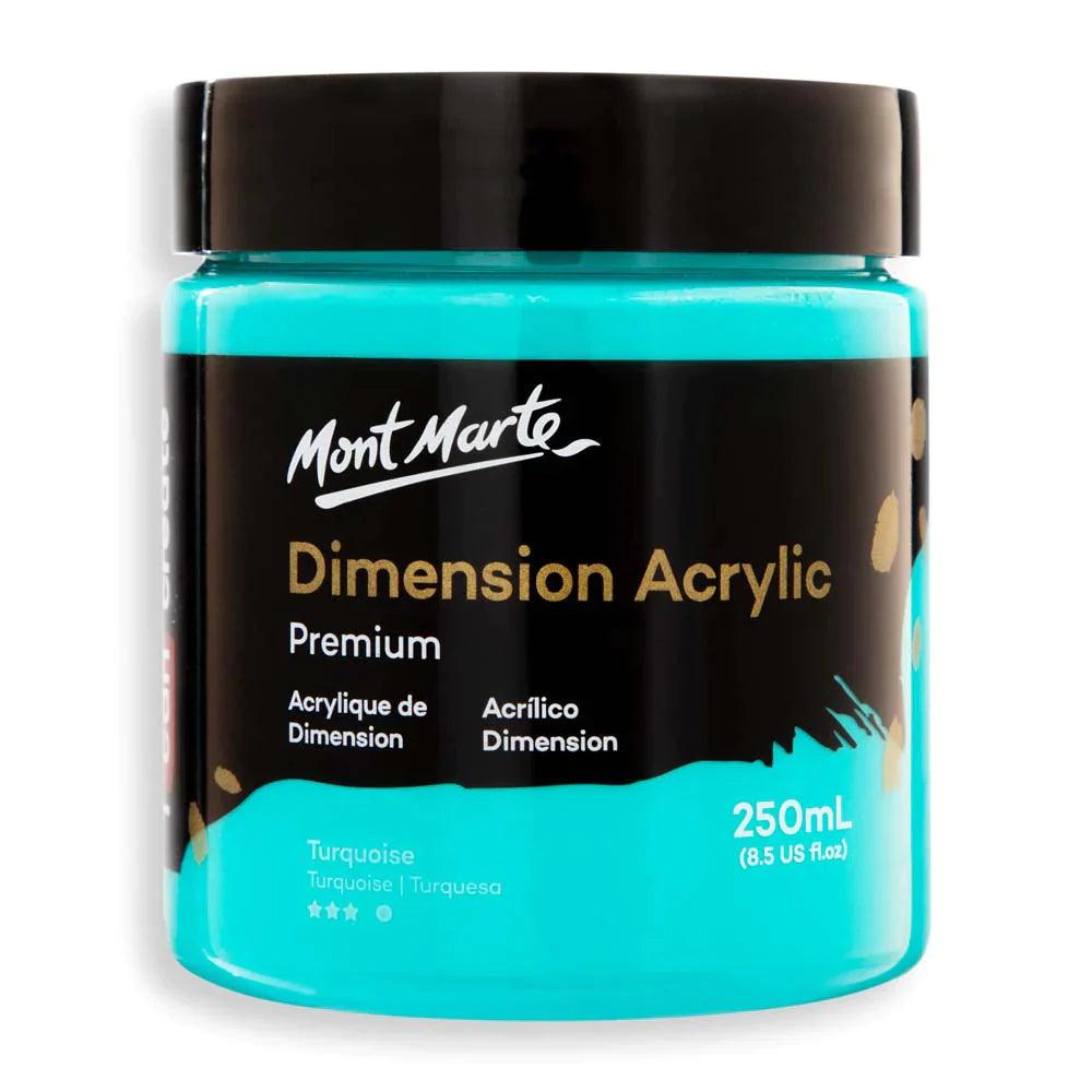 Dimension Acrylic Paint 250ml Pot - Turquoise - Mont Marte - Glowish
