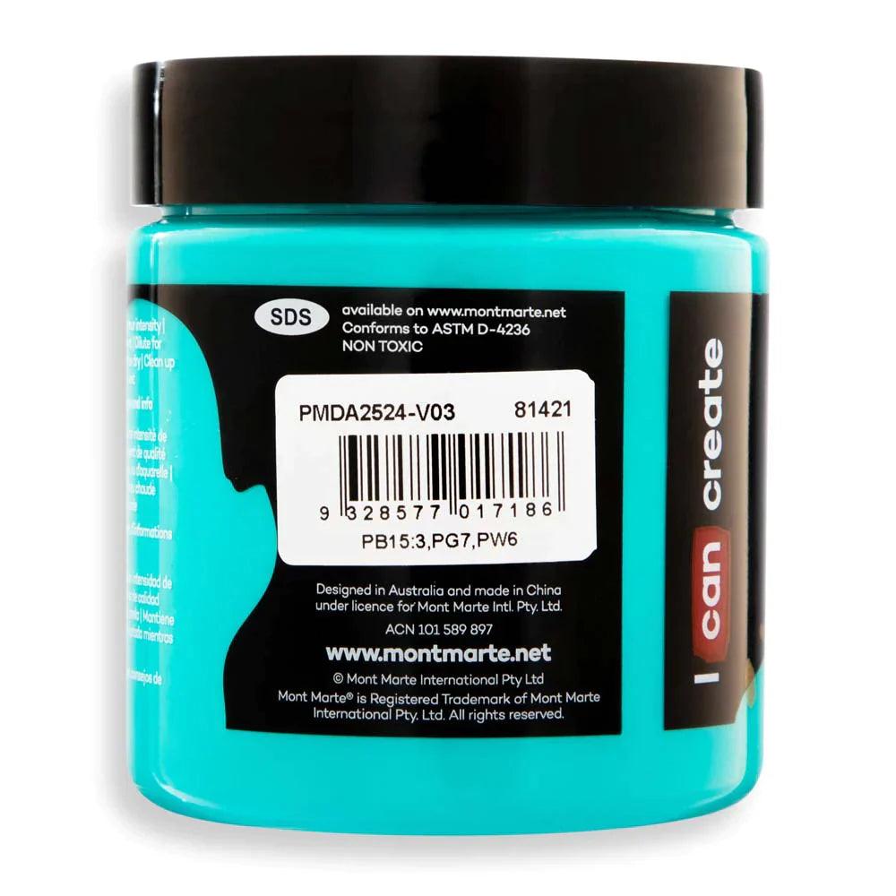 Dimension Acrylic Paint 250ml Pot - Turquoise - Mont Marte - Glowish