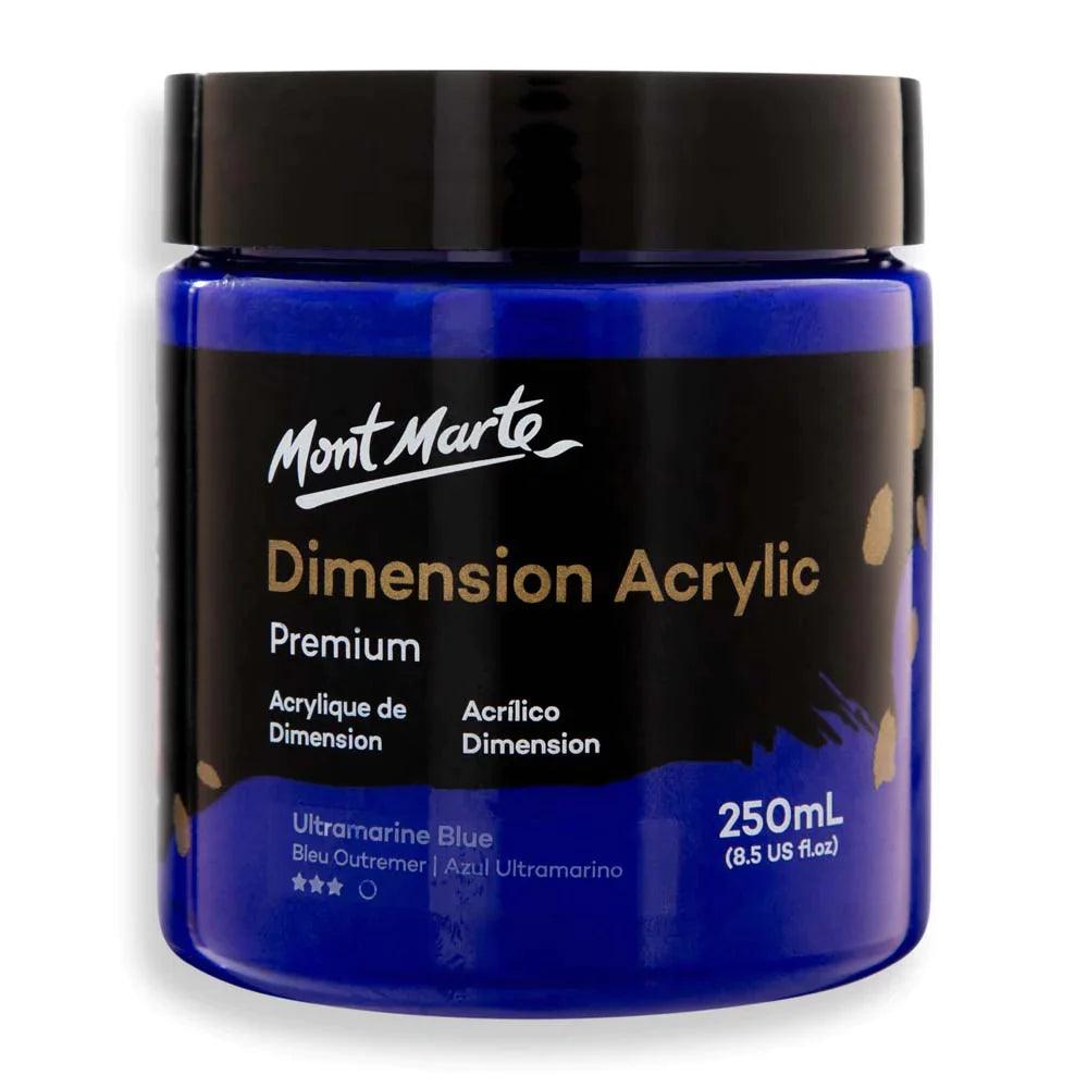 Dimension Acrylic Paint 250ml Pot - Ultramarine Blue - Mont Marte - Glowish