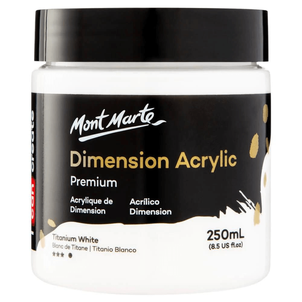 Dimension Acrylic Paint Premium 250ml - Titanium White - Glowish